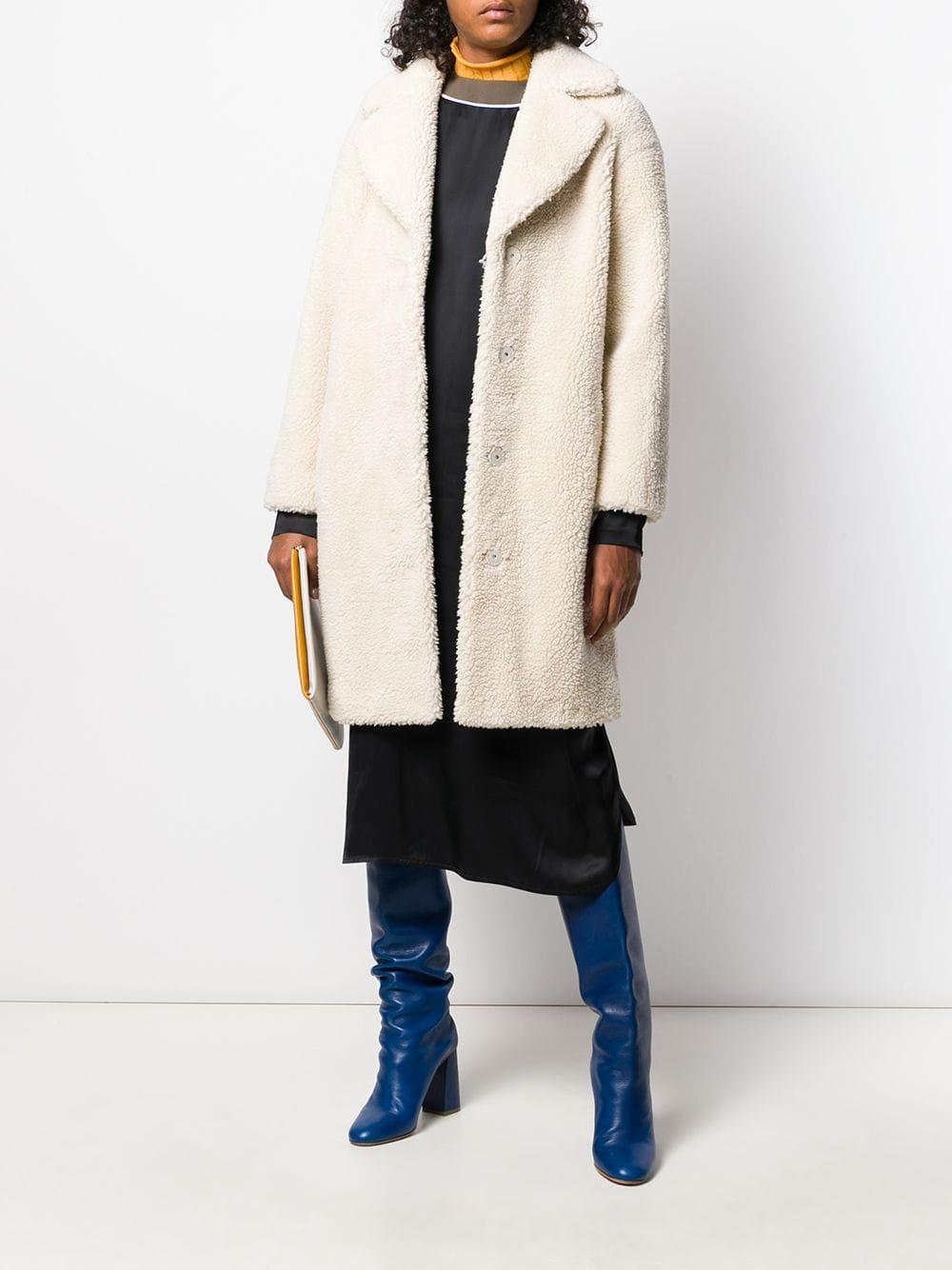 shearling cocoon coat
