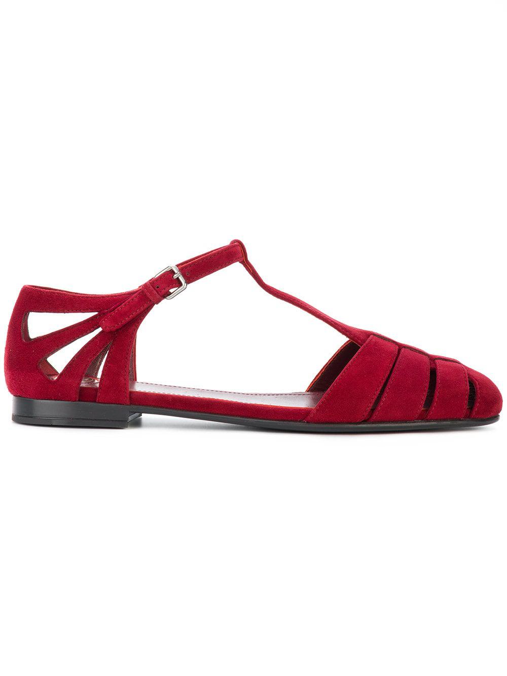 red rainbow sandals