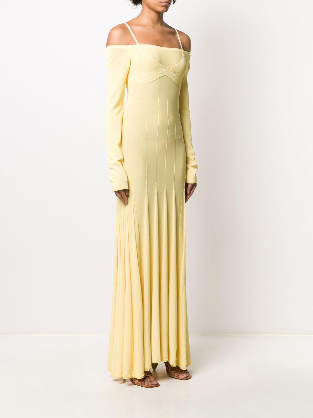 Jacquemus Synthetic La Robe Maille Valensole Dress in Yellow | Lyst
