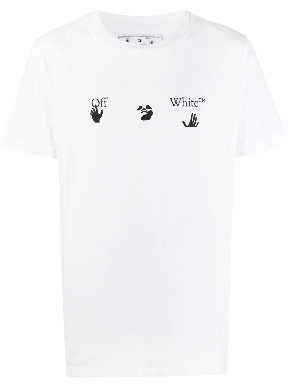 Off-White c/o Abloh Big New Logo Slim Tee in White for Men | Lyst
