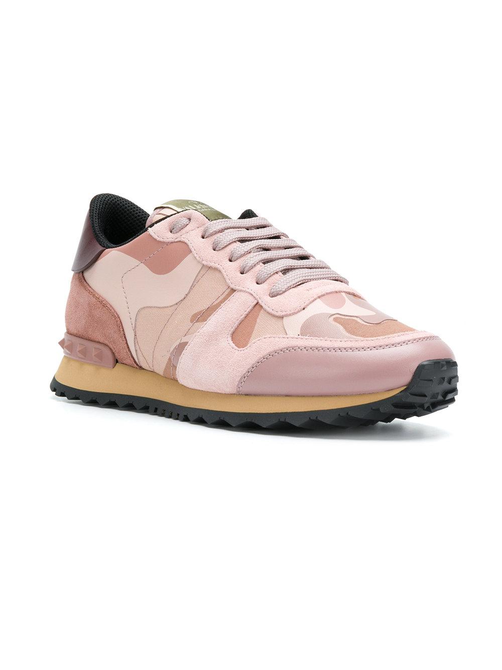 valentino trainers pink camouflage