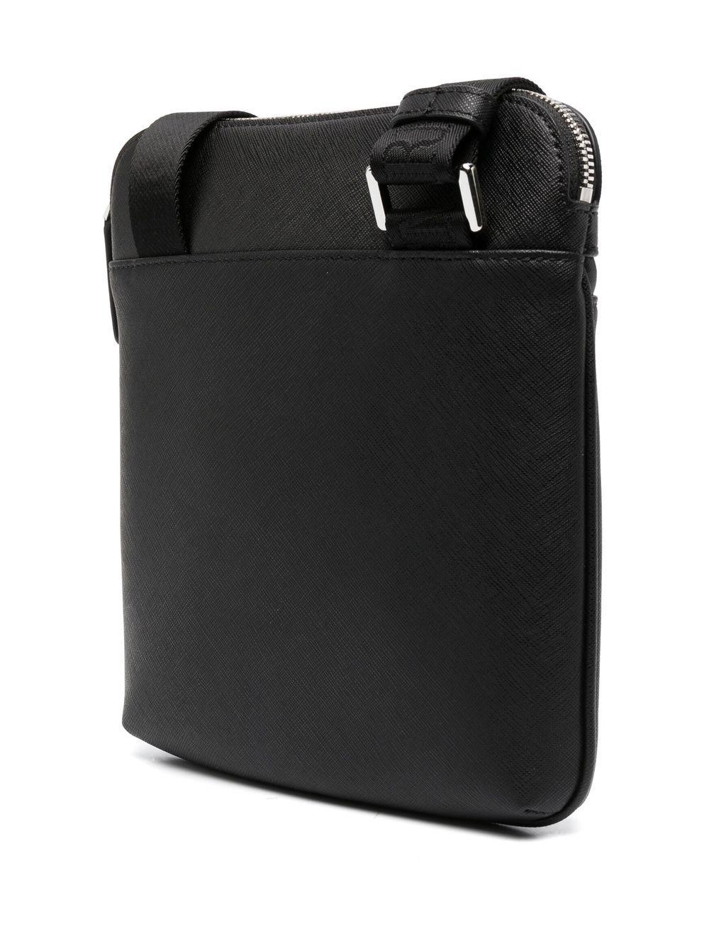 Emporio Armani Regenerated leather Shoulder Bag With Eagle Pate in Black for Men Lyst UK