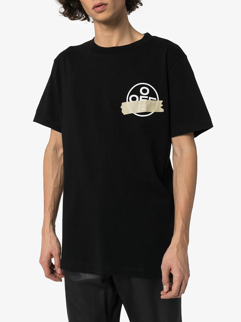 Off-White c/o Virgil Abloh Tape Arrows Oversized T-shirt in Black,Beige  (Black) for Men | Lyst