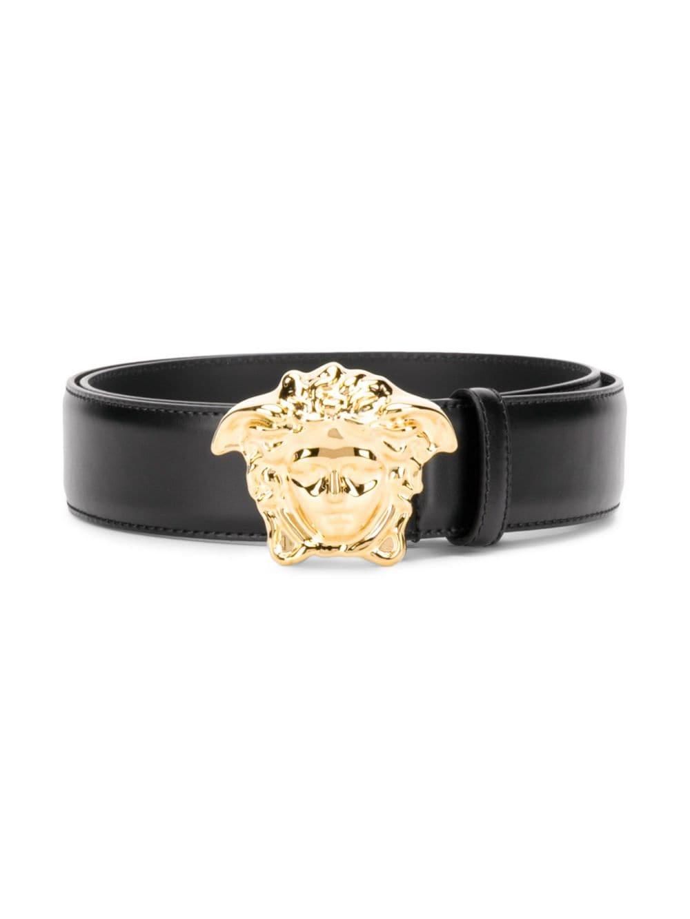 Versace Leather Belts Black for Men 