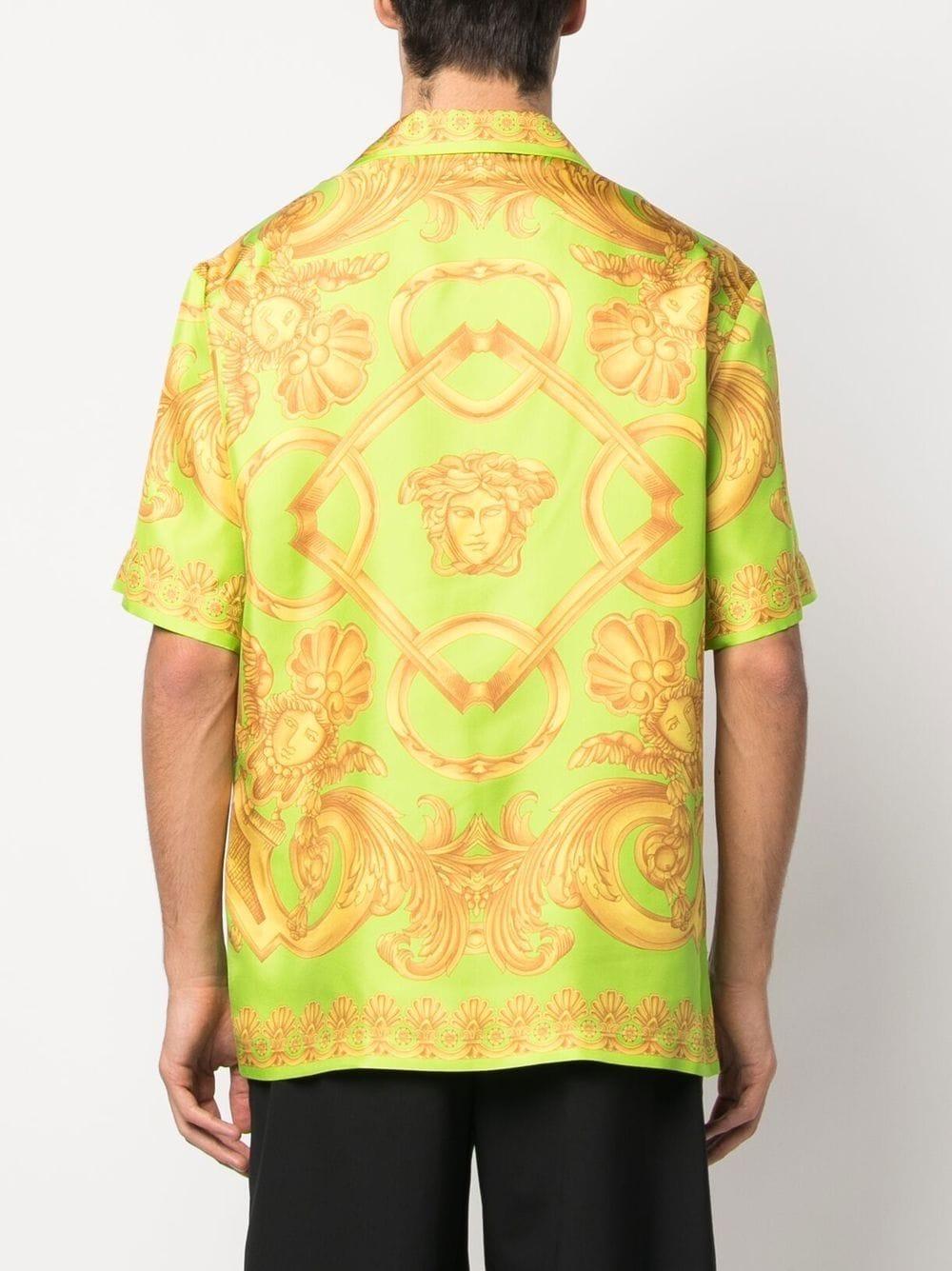 Versace Shirt With Print in Yellow for Men | Lyst