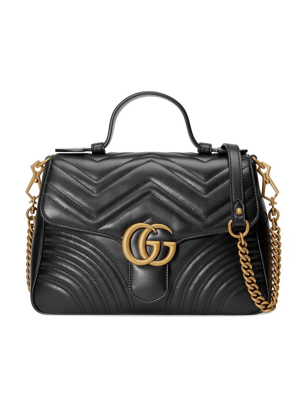 Borsa a mano gg marmont misura piccola di Gucci in Nero - 29% di sconto |  Lyst