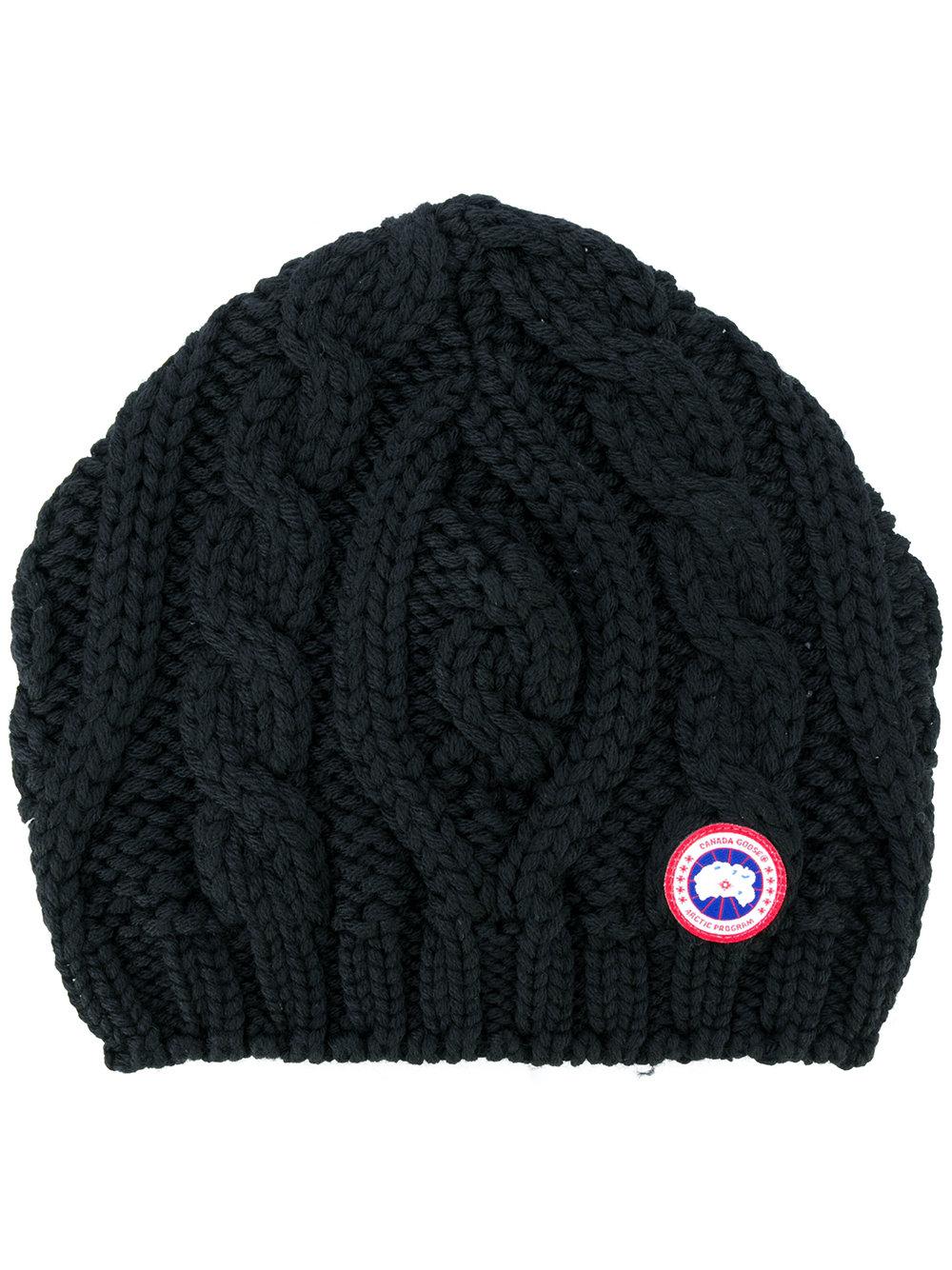 canada goose cable knit beanie