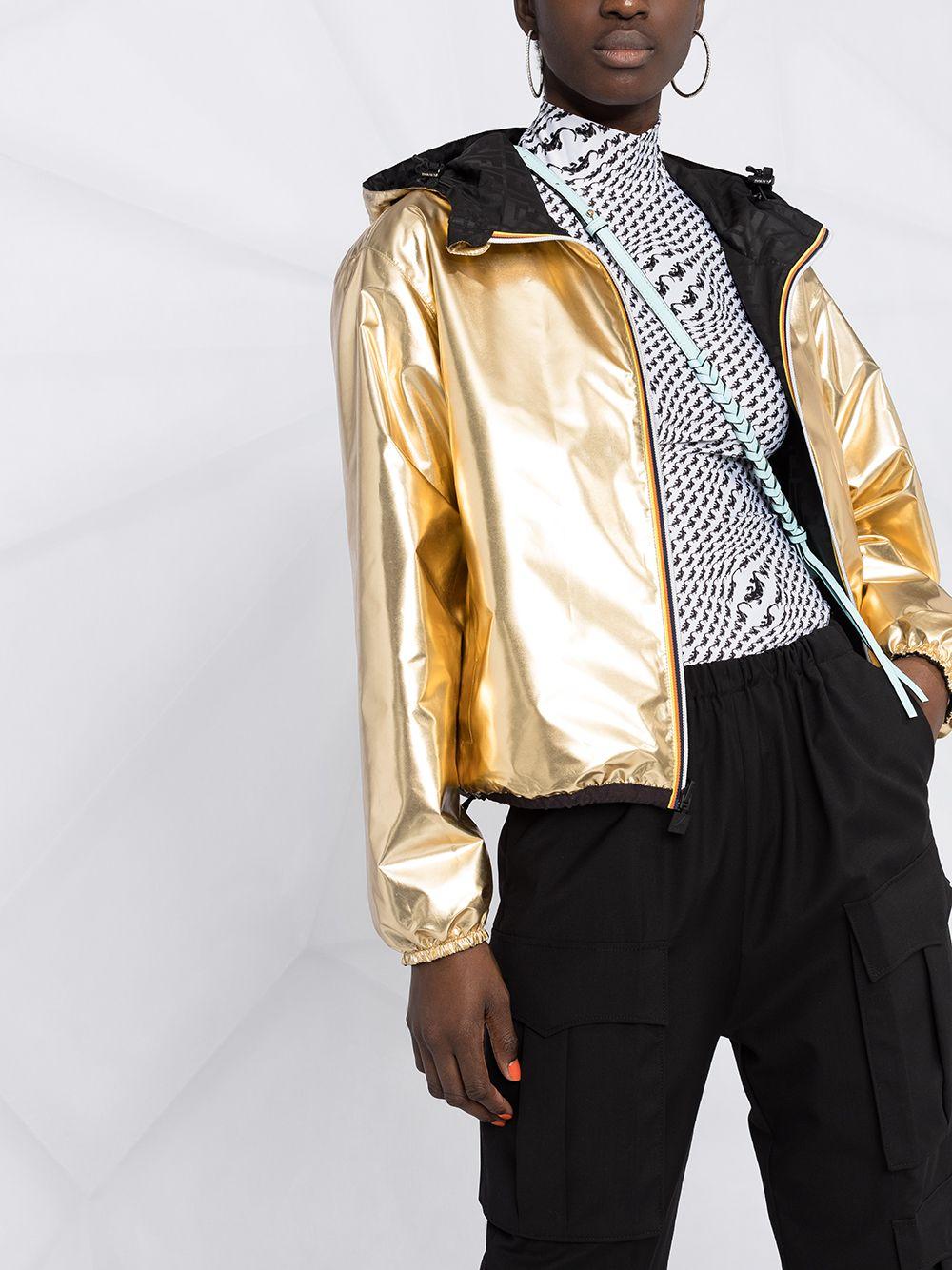 Fendi K-way® Reversible Cropped Jacket in Metallic | Lyst