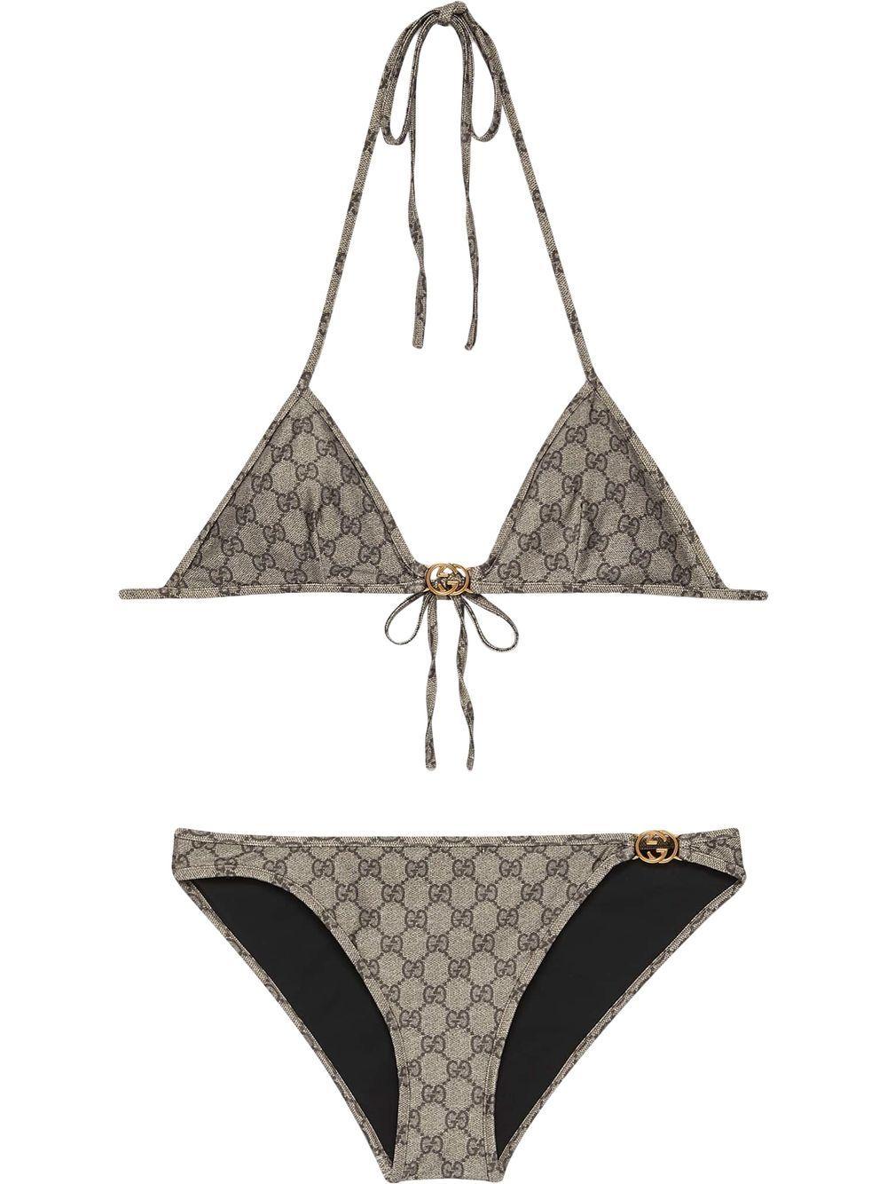 Gucci gg Supreme Bikini Set in Metallic