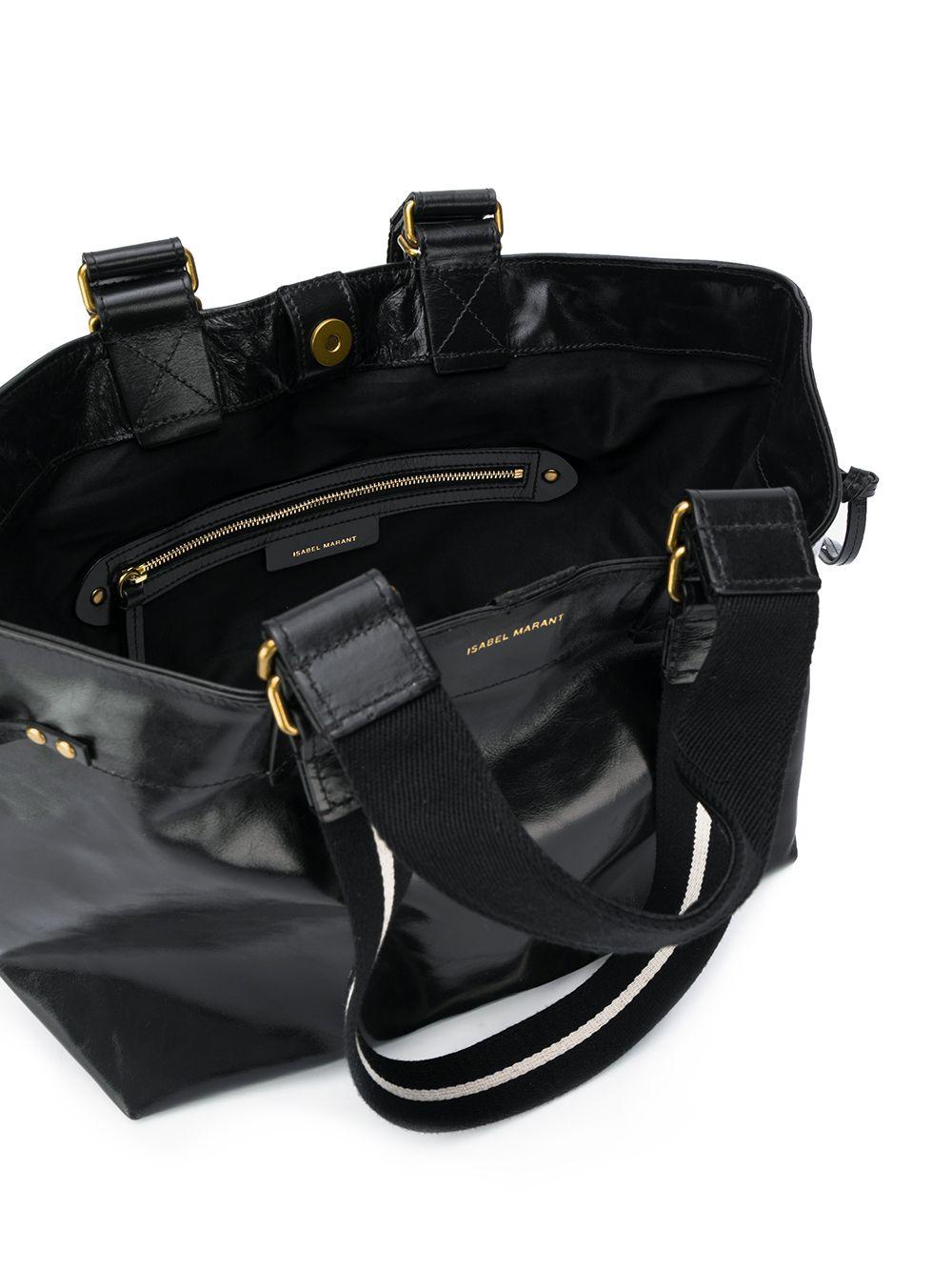 Isabel Marant Bagya Leather Shopping Bag in Black Lyst