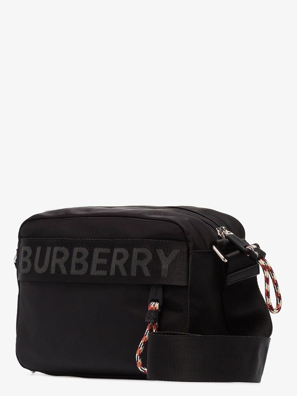 Burberry Synthetic Logo Crossbody Bag in Black for Men | Lyst