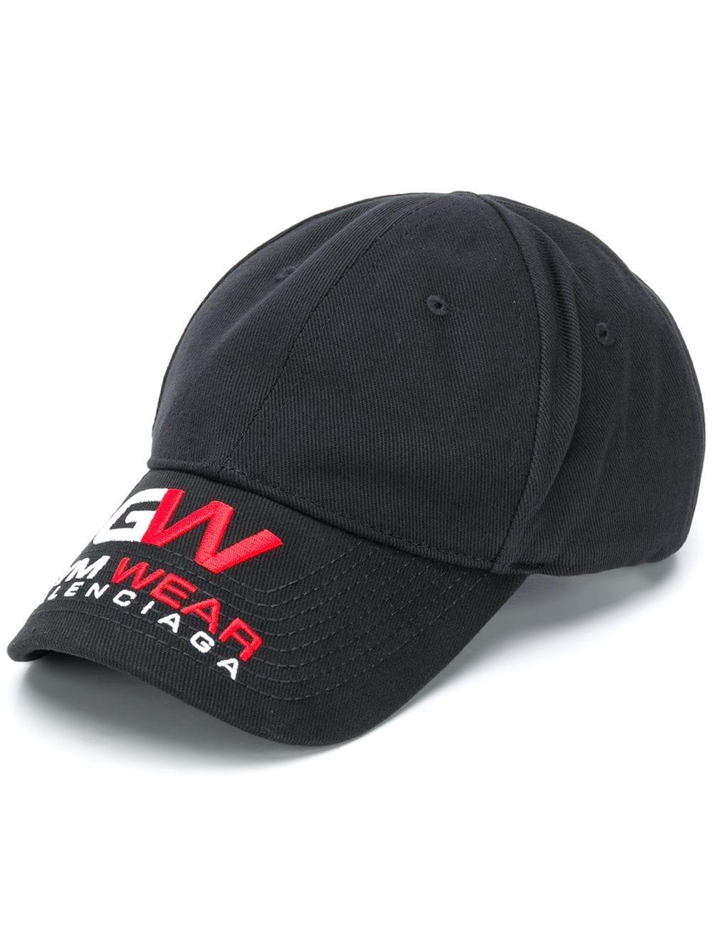 Balenciaga Cotton Hat Gym Cap in Black 
