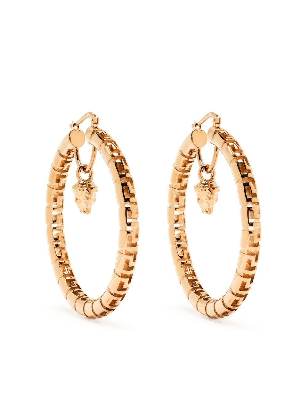 Versace gold hoop on sale earrings
