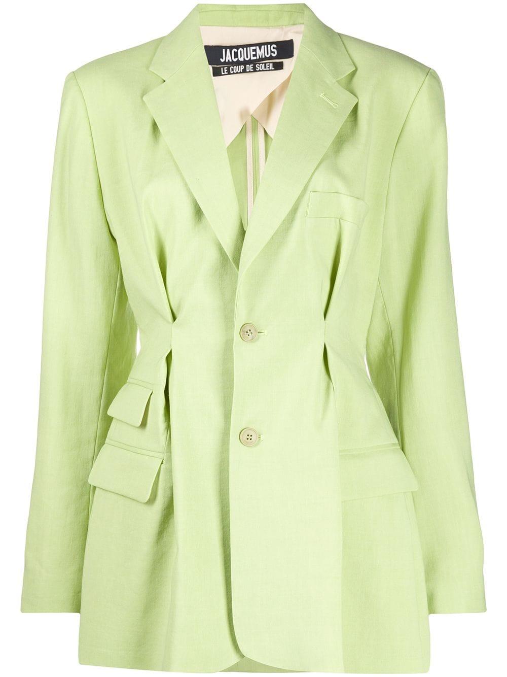 Jacquemus Cotton Apron Blazer Jacket in Green | Lyst
