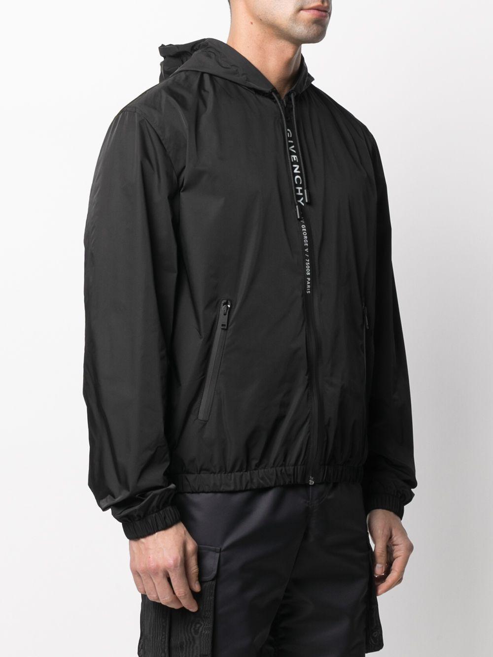 Givenchy Logo Stripe Hooded Windbreaker in Black for Men - Save 7% - Lyst