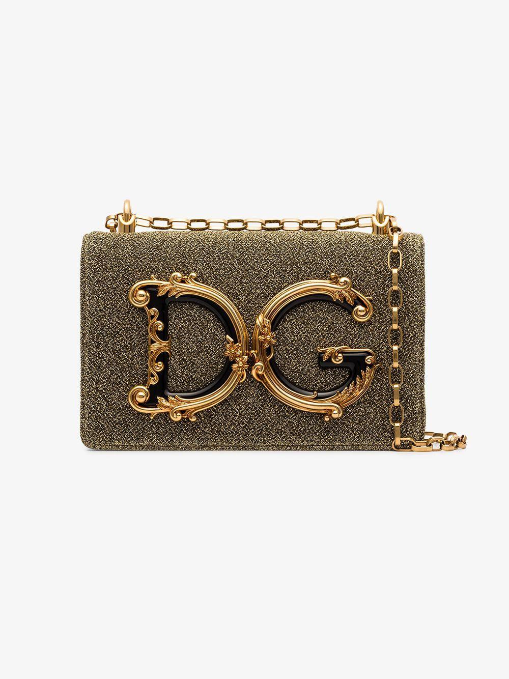 dolce and gabbana gold bag