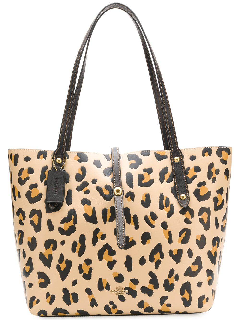 COACH Leopard Print Tote Bag | Lyst
