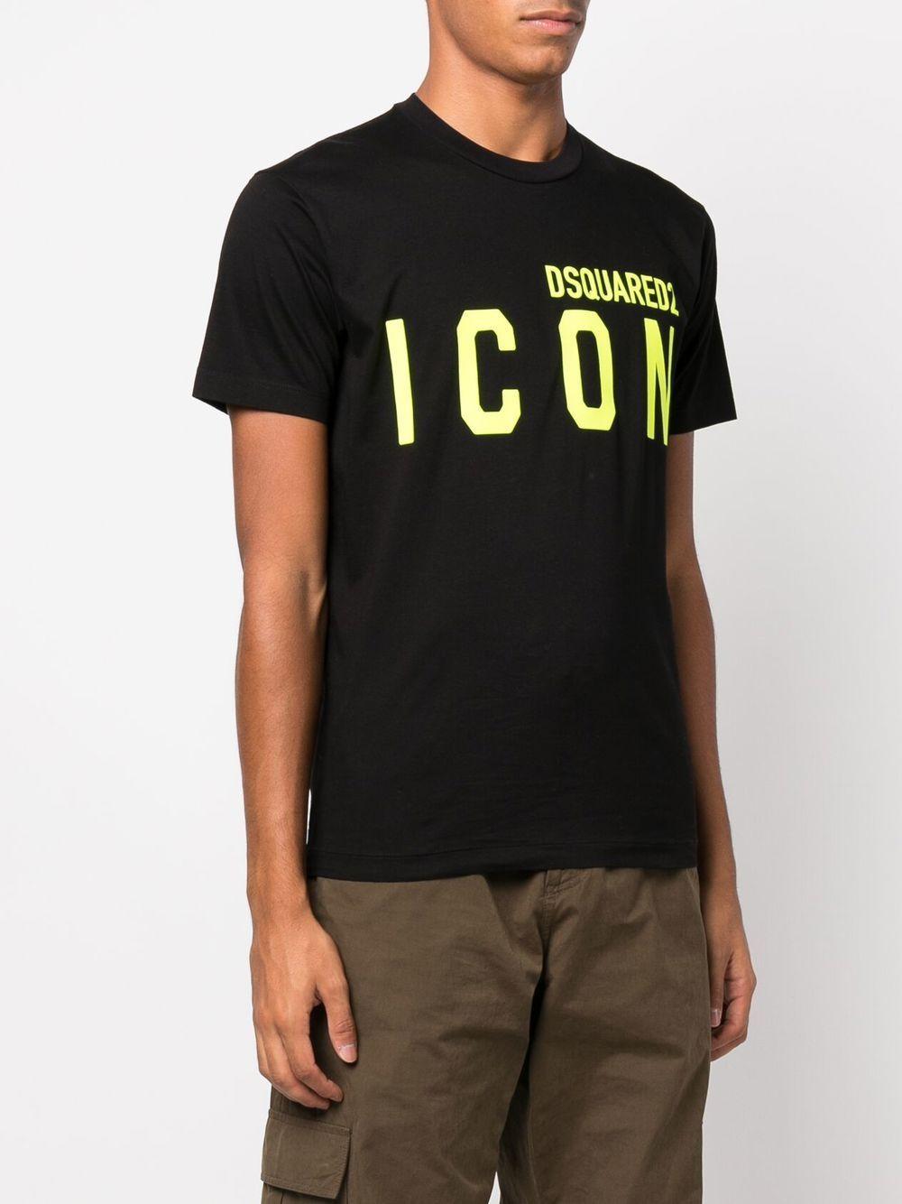 DSquared² Icon Logo-print T-shirt in Black for Men | Lyst