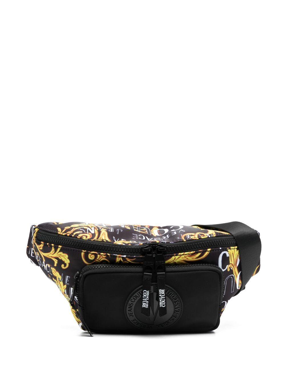Versace Jeans Couture Baroque-print Belt Bag in Black for Men | Lyst