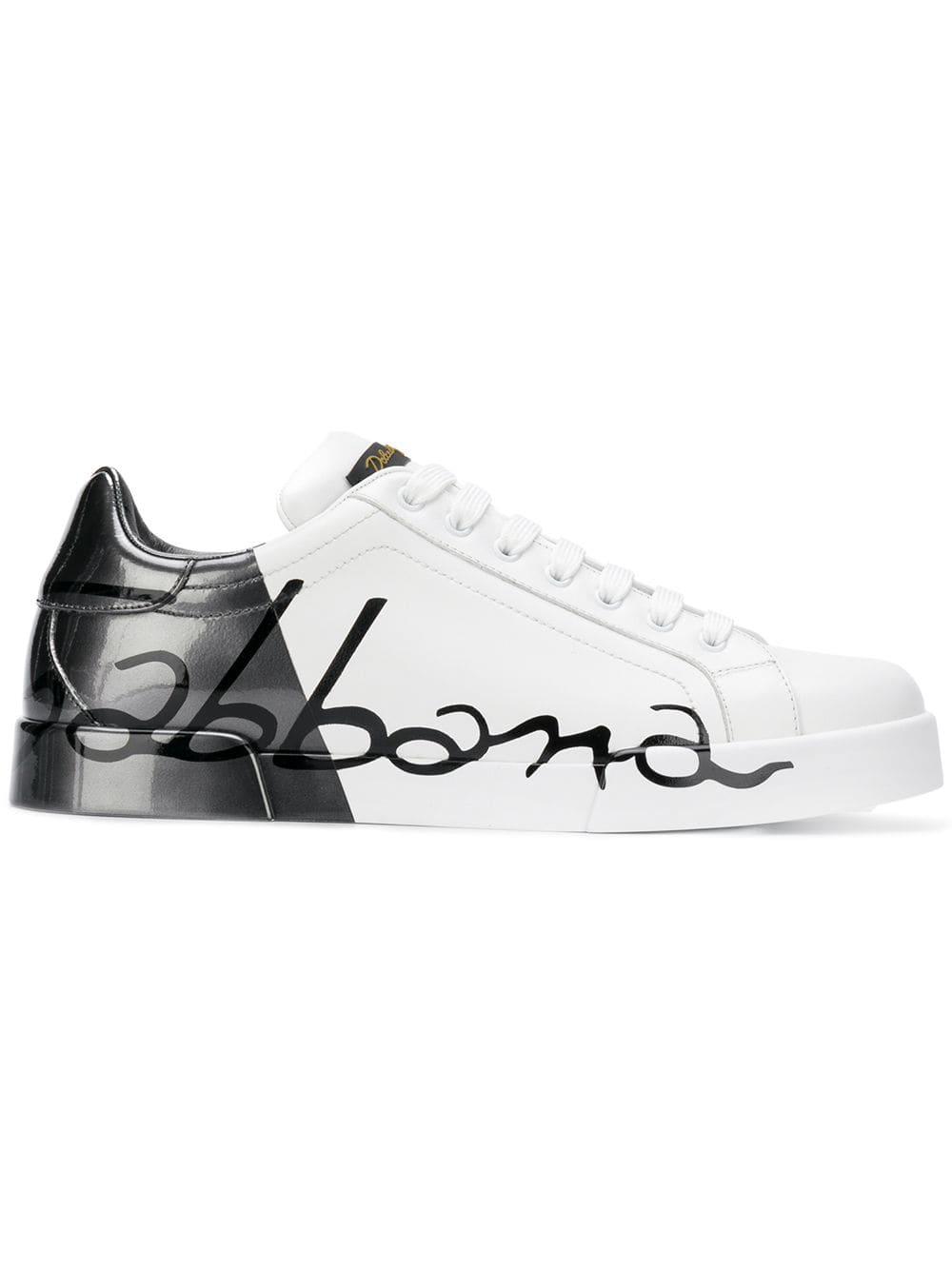 Dolce & Gabbana Portofino Sneakers In Leather And Patent in for Men | Lyst