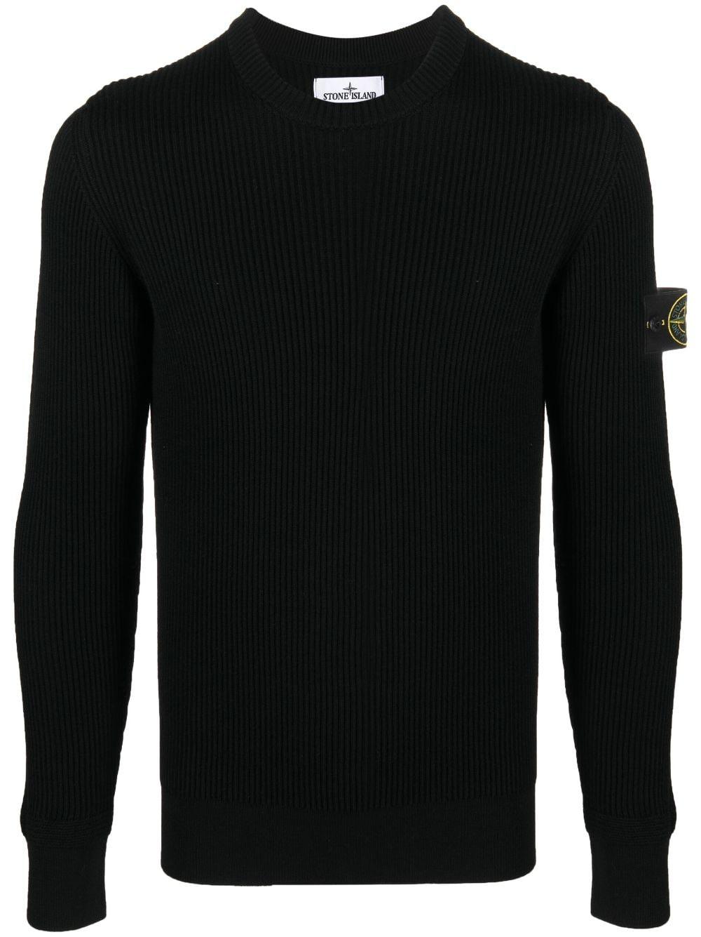 Stone island pullover best sale black
