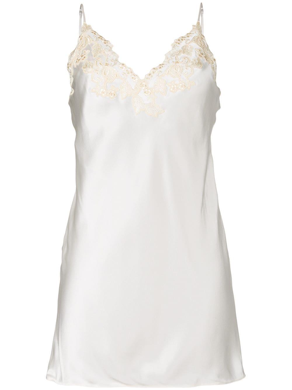 La Perla Maison Silk Slipdress in White - Lyst