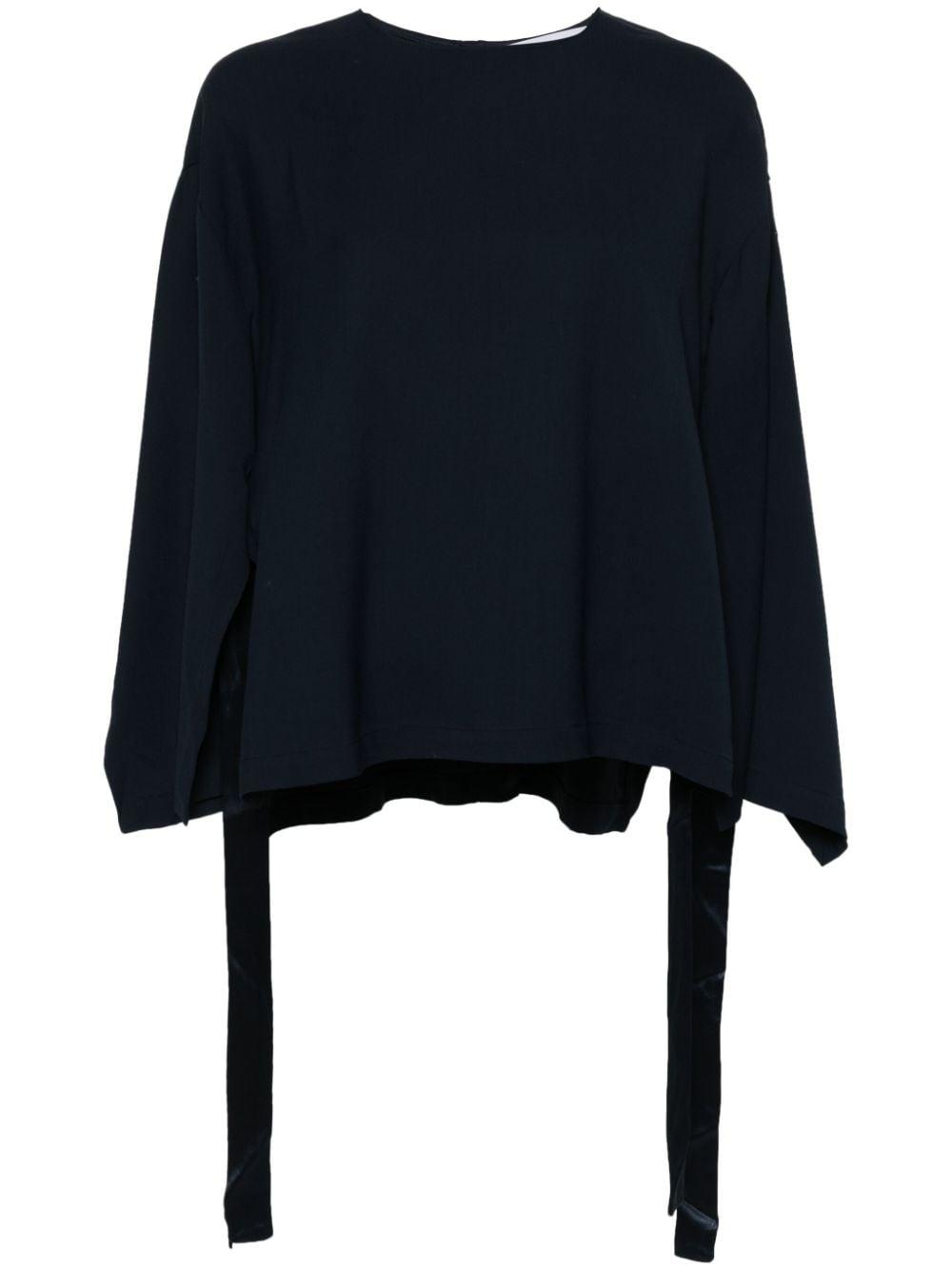 Erika Cavallini cady-texture midi dress - Blue