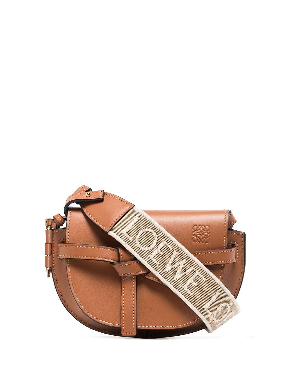 Mini Gate Dual Bag In Pebble Grain Calfskin