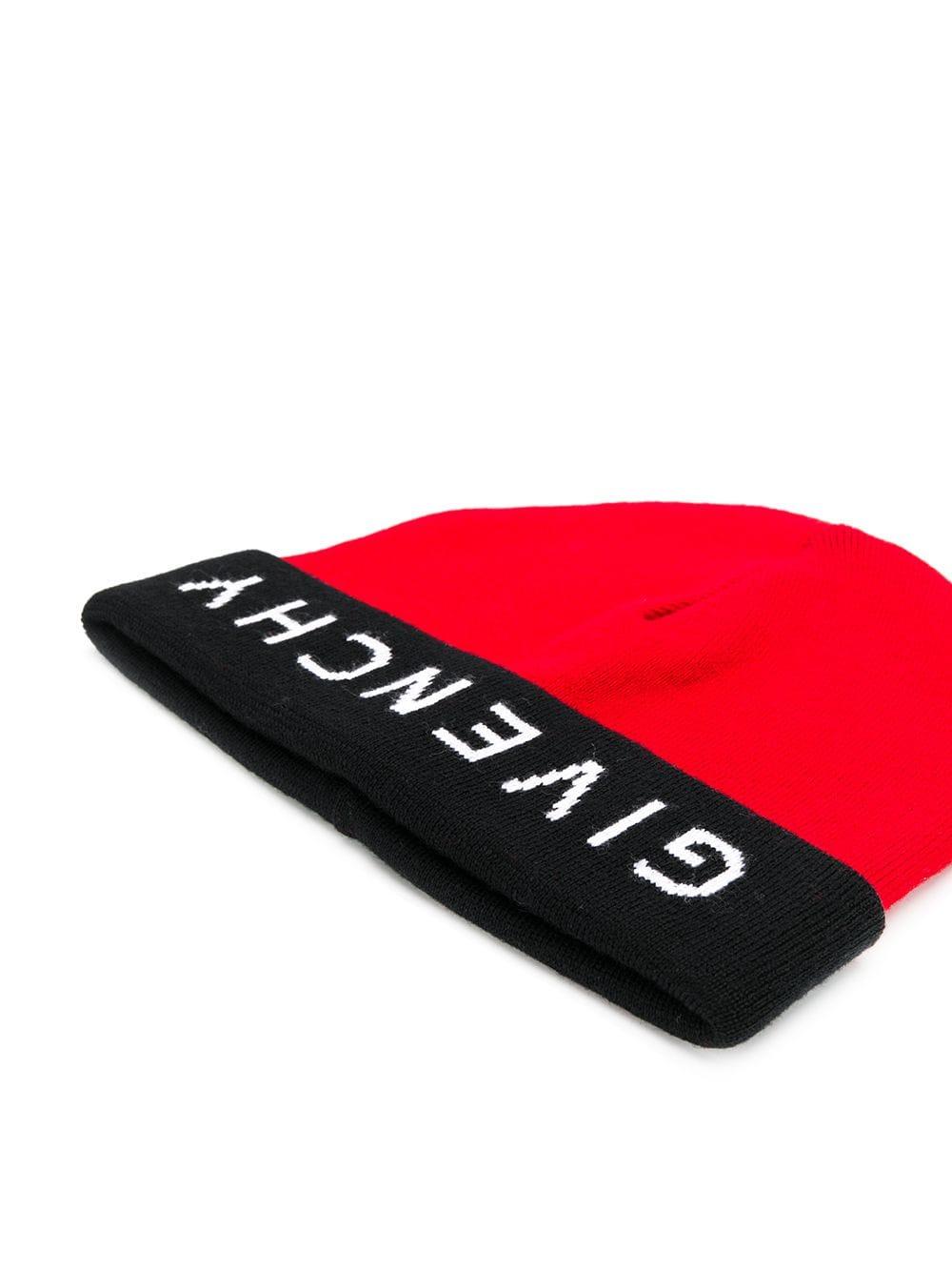 Givenchy Wool Logo Beanie Hat in Red for Men - Lyst