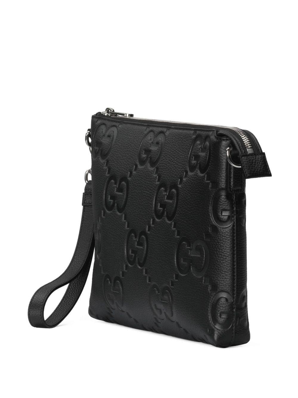 Gucci black leather crossbody bag hotsell