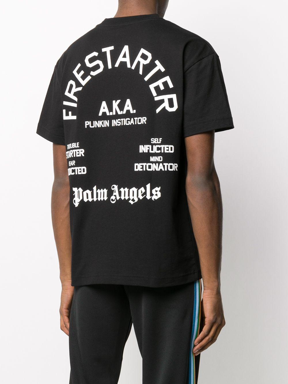 Palm Angels Burning Skeleton Tee in Black for Men | Lyst