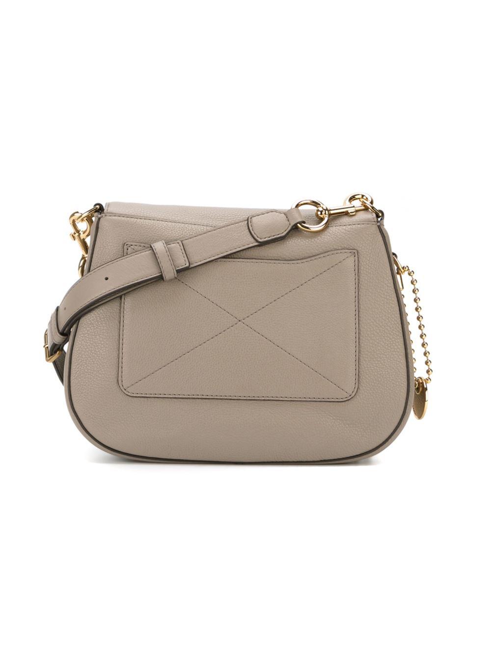 Marc Jacobs Leather 'recruit' Saddle Crossbody Bag in Grey (Grey) Lyst