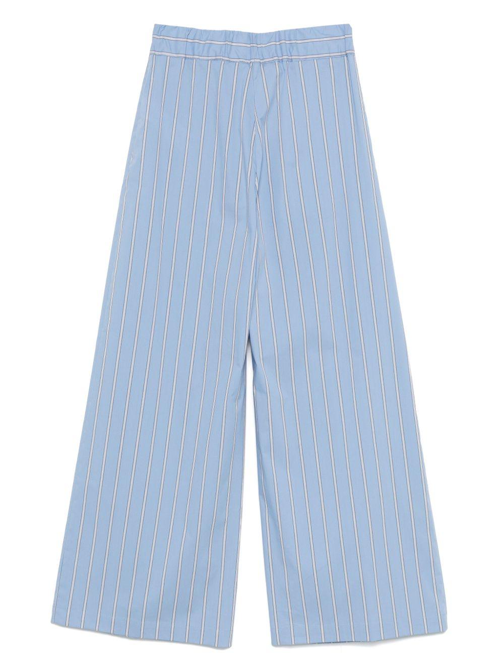 パンツ SEMICOUTURE Cotton blend trouser with striped motif Semicouture Striped Pants for Women | Lyst