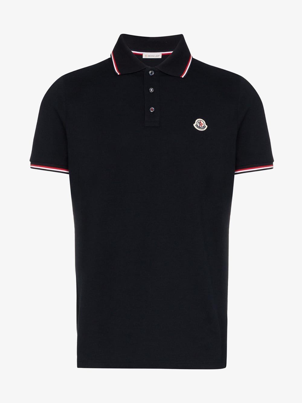 Download Moncler Piped Collar Polo Shirt in Dark Blue (Blue) for ...