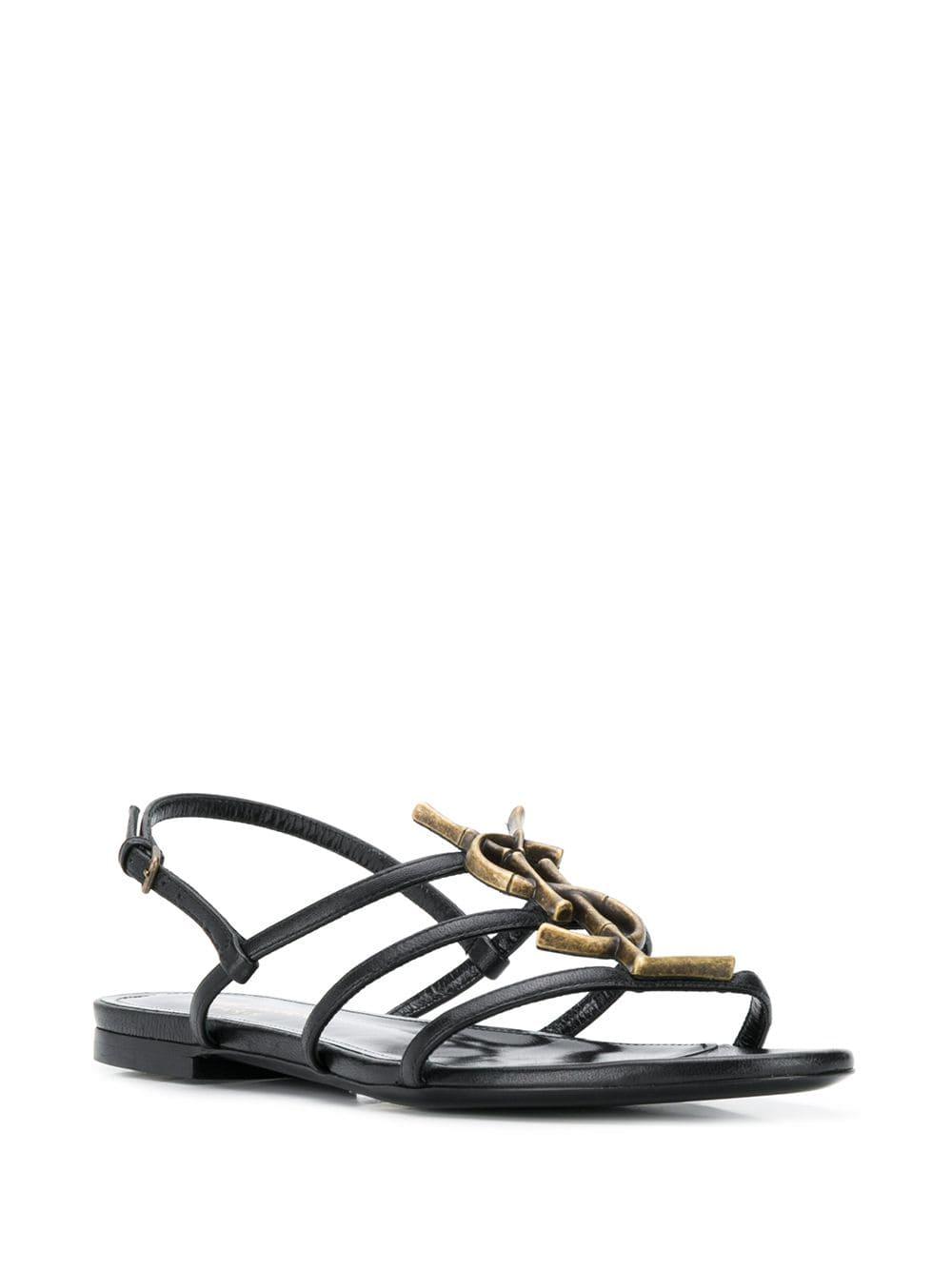ysl cassandra flat sandals