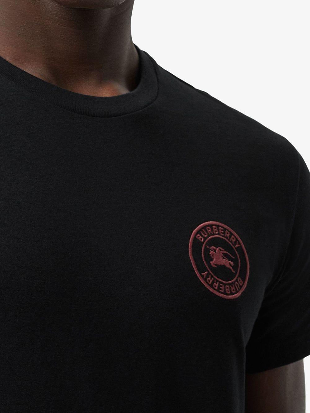 Burberry Cotton Jenson Logo T-shirt in Black for Men - Lyst