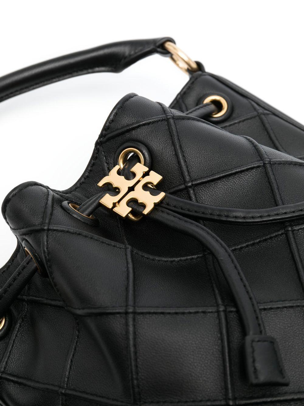 Tory Burch Fleming Large Soft Large Bucket Bag - Black - Monkee's of the  Pines