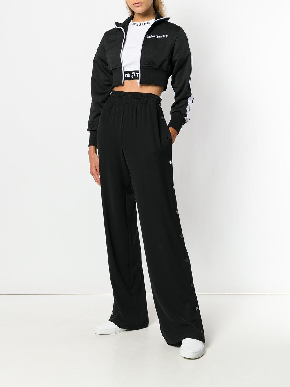 Palm Angels Cropped Tracksuit in Black ...