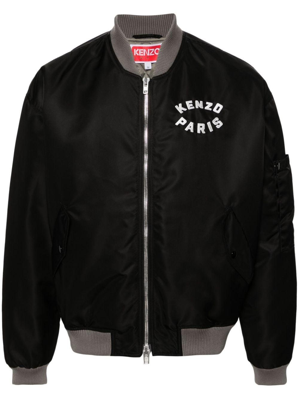 Kenzo Travel logo-appliqué cotton jacket - Red