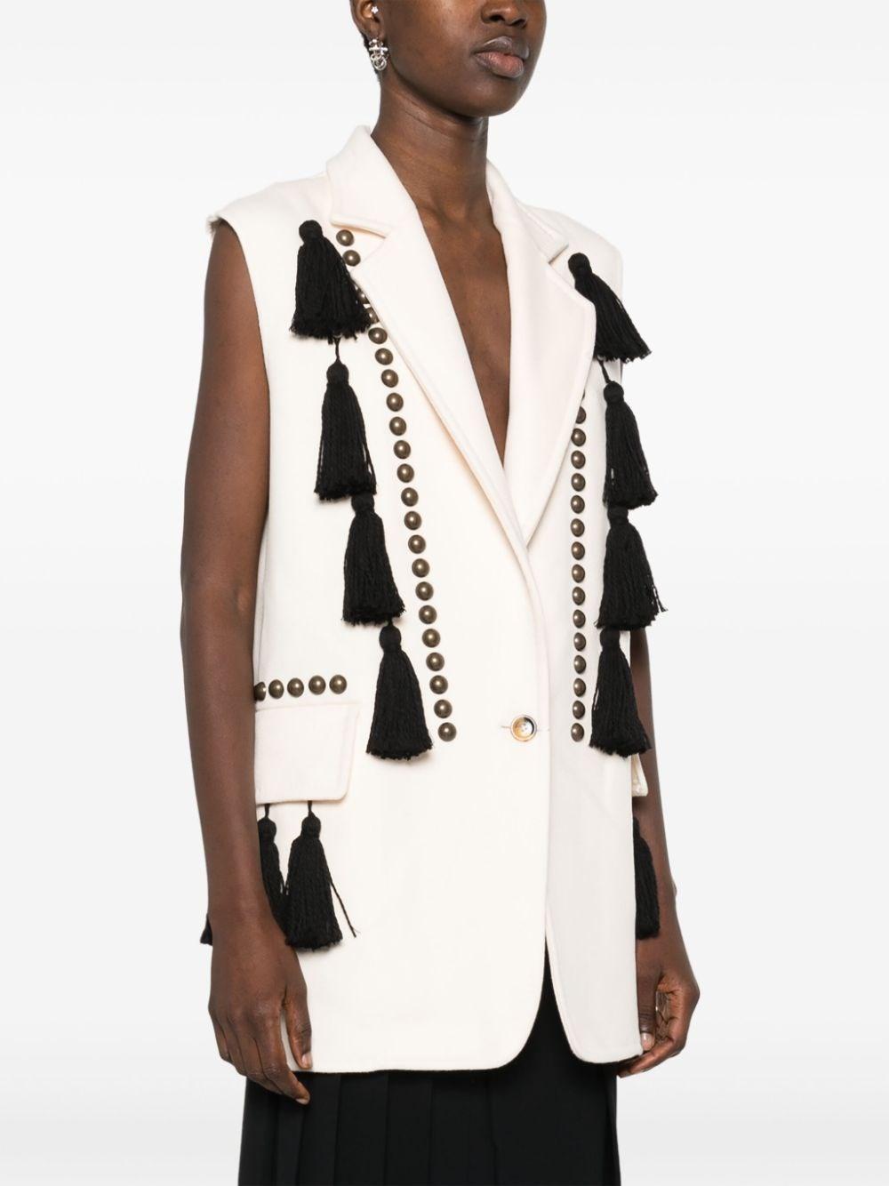 VIP【送料関税込】MAXMARA STUDDED WOOL VEST max-mara-White-Studded-Wool-