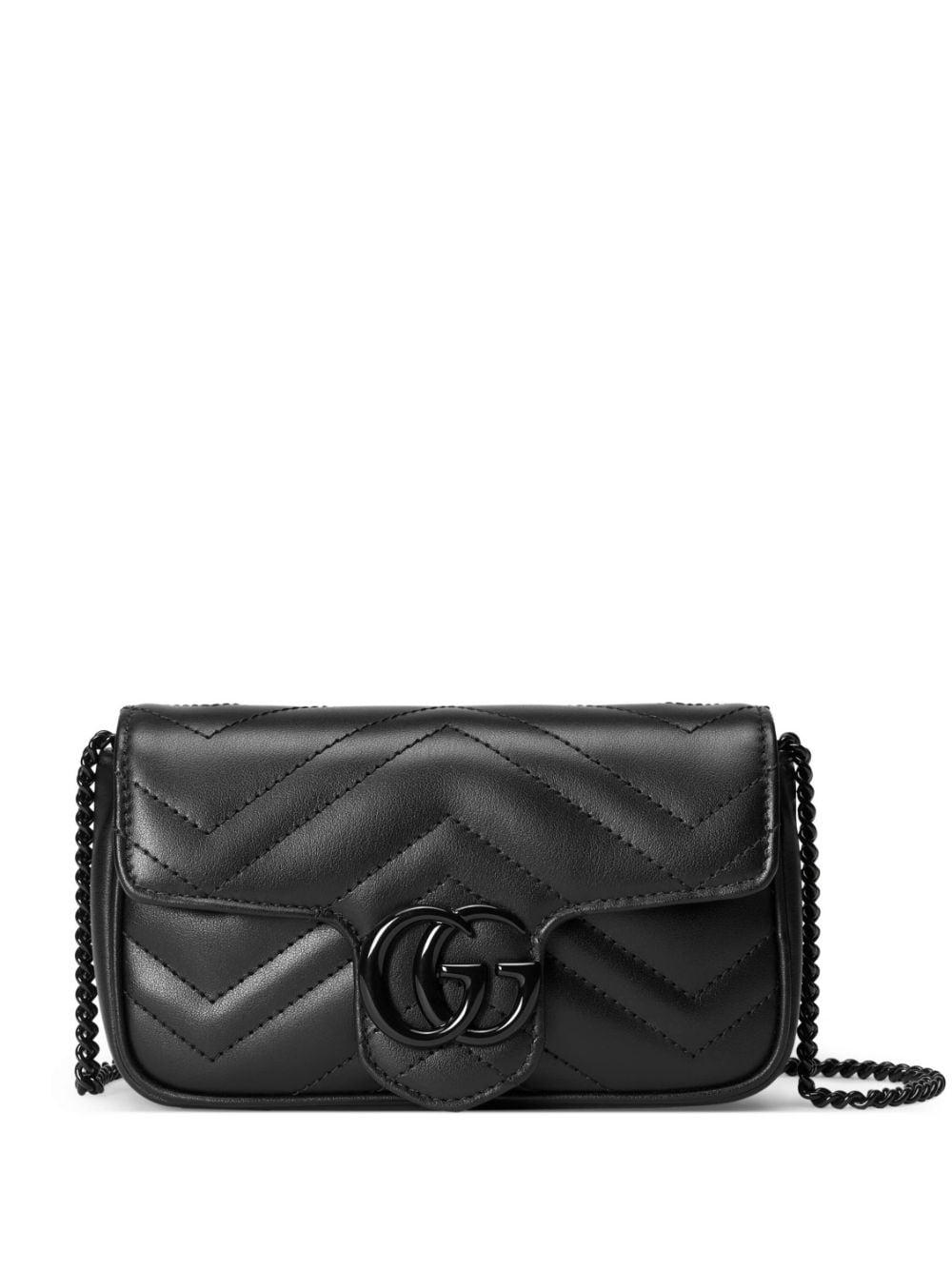 Gucci GG Marmont Leather Mini Bag in Black | Lyst