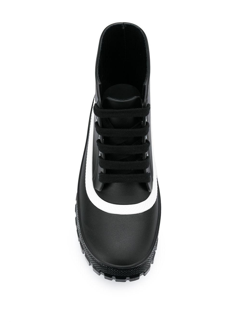 Givenchy Glaston Lace up Rubber Rain Boots in Black Lyst