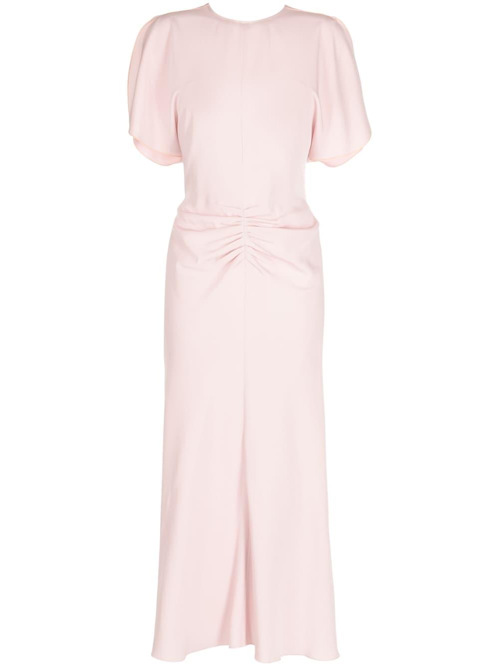 ワンピース VICTORIA BECKHAM FUCHSIA PINK MIDI DRESS WITH GATHERED WAIST Gathered Waist Midi Dress In Black – Victoria Beckham Inc
