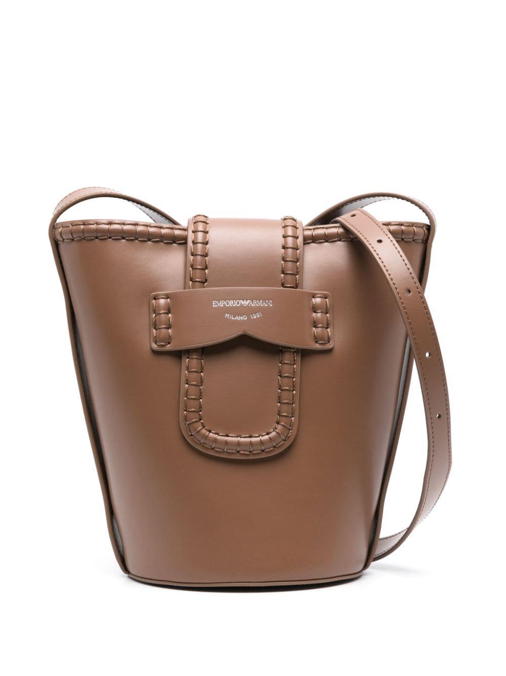 Emporio Armani Leather Bucket Bag in Brown Lyst UK