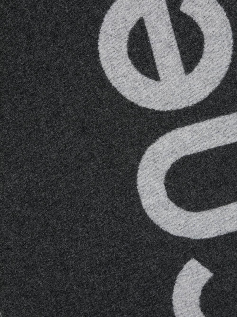 Acne Studios Logo Wool Scarf in Black Lyst