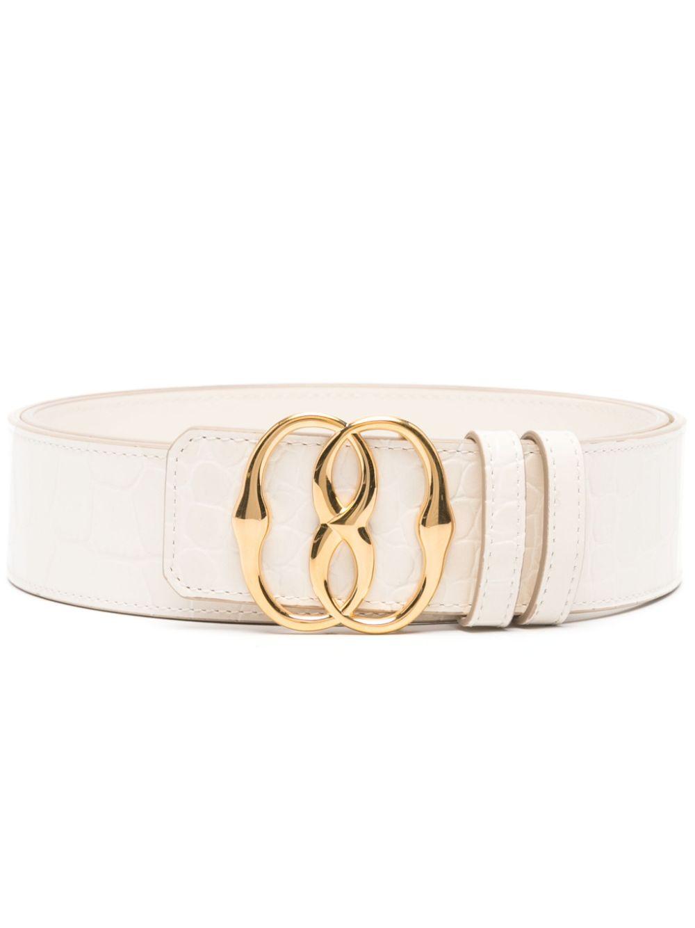 Bally Emblem Crocodile Embossed Leather Belt in Natural Lyst UK