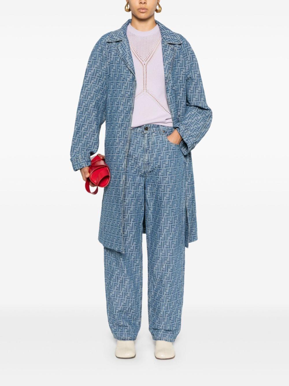 【関税＆送料込み】Fendi Ff Chambray Denim Trousers Clothin Fendi Ff chambray denim pants | The Fashion Square