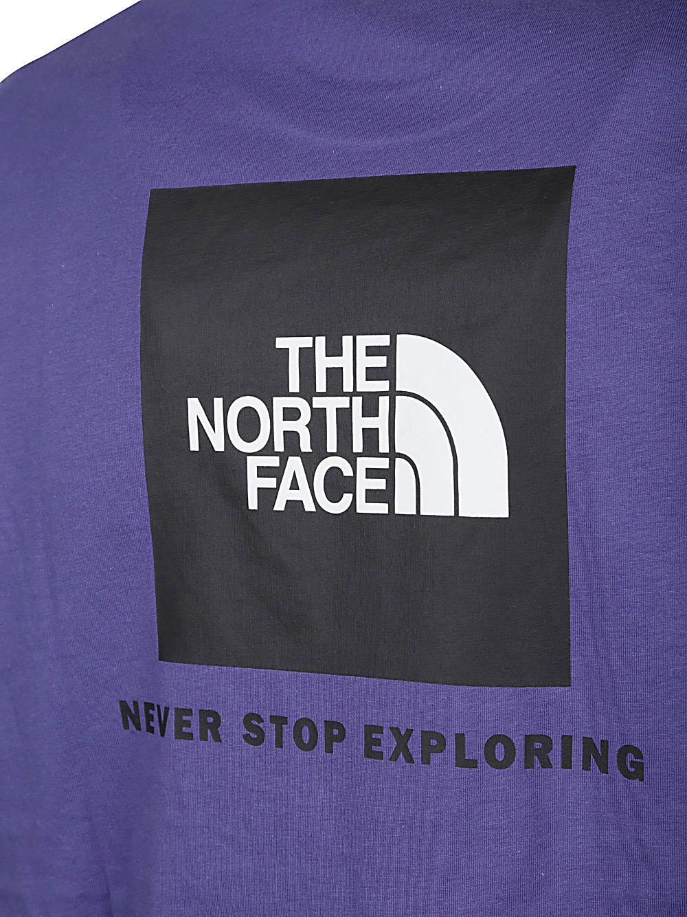 The North Face Logo Patch Crewneck T-shirt in Purple for Men
