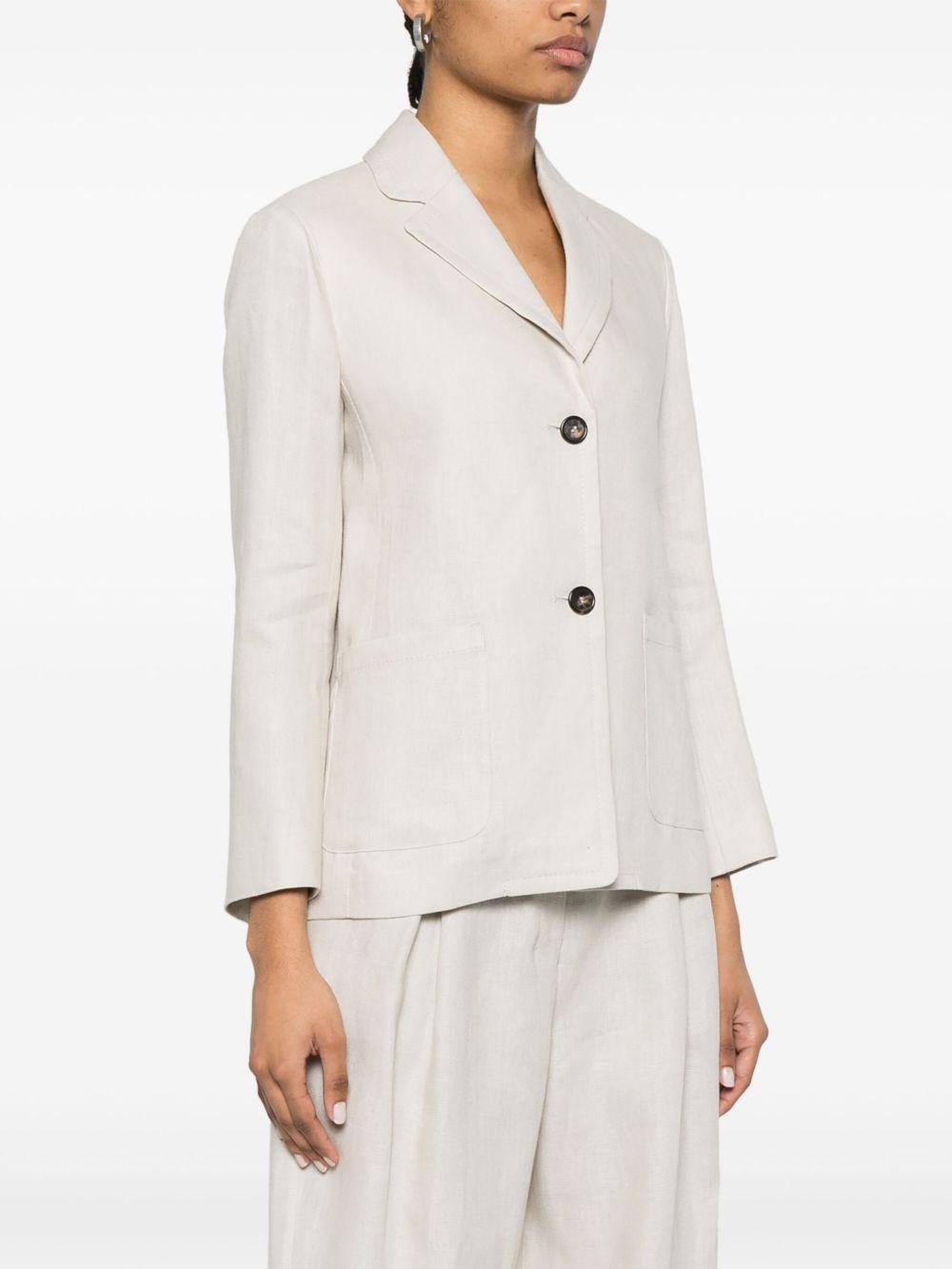 ジャケット MAX MARA LINEN SINGLE-BREASTED BLAZER JACKET ジャケット Max Mara Single-breasted linen blazer Single