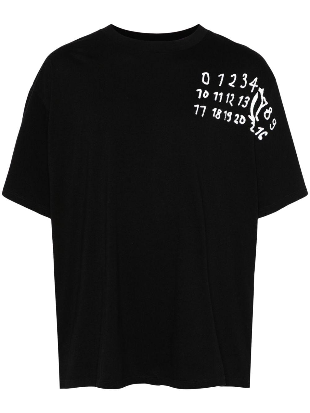 MM6 Maison Martin Margiela ブラックTシャツ MM6 Maison Margiela コットン Tシャツ | ブラック | FARFETCH JP